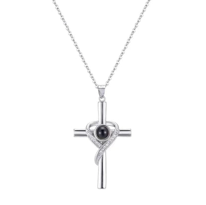I Love You Projection Cross Pendant
